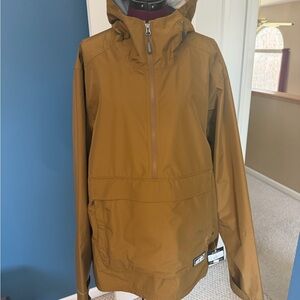 Eddie Bauer Men's Tan Hooded Raincoat